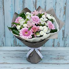 Букет цветов из:  Герберы, Альстромерии и Хризантемы #REPLACE_PRED# Гагарине