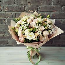 Букет цветов из:  Альстромерии, Розы и Хризантемы #REPLACE_PRED# Гагарине