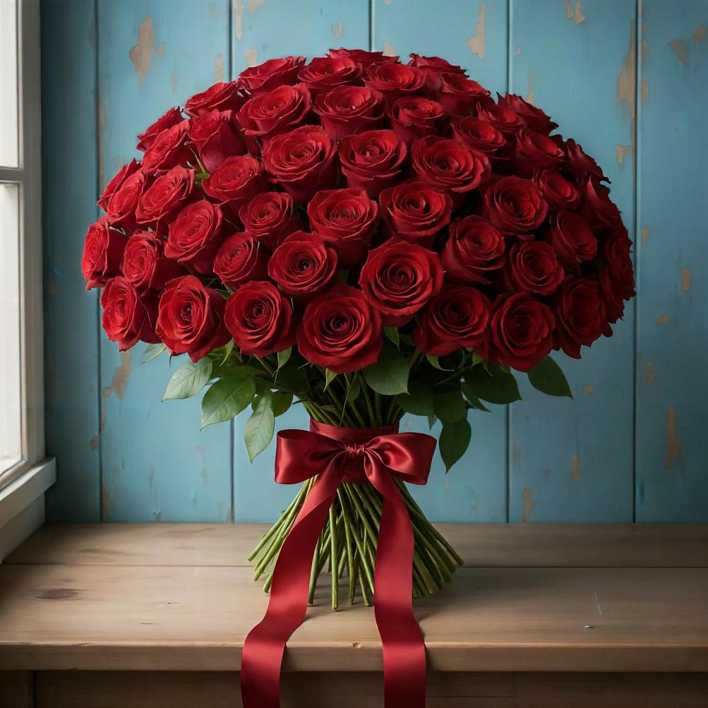 Букет Красные розы Блэк Меджик в Гагарине