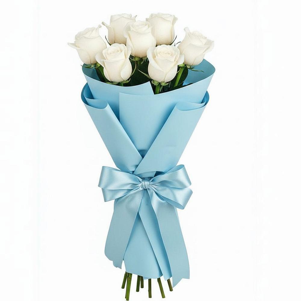 Букет 7 белых роз Проуд в Гагарине