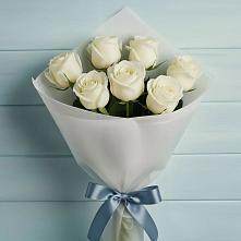 Букет 7 Белых роз Эдлесс Лав в Гагарине