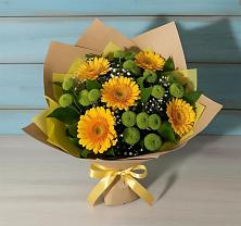 Букет цветов из:  Герберы и Хризантемы в Гагарине