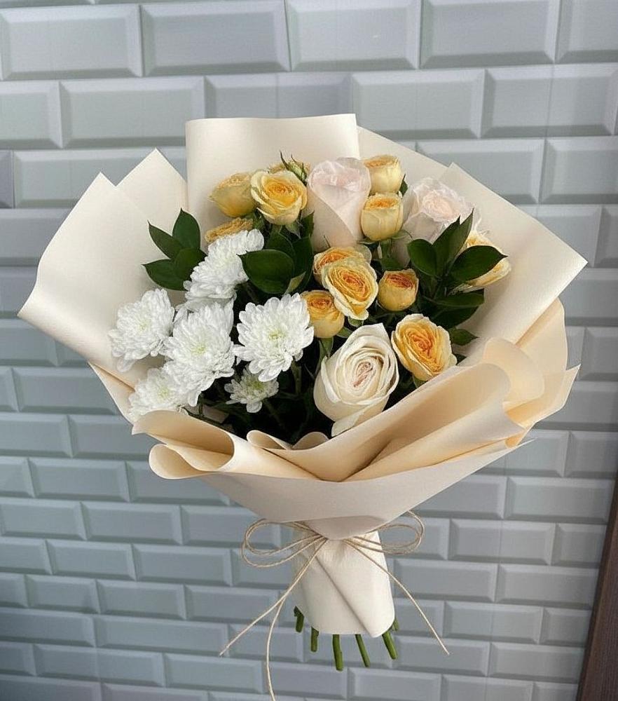 Букет цветов из: Розы и Хризантемы в Гагарине