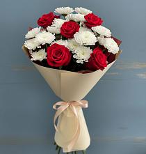 Букет цветов из:  Розы и Хризантемы в Гагарине