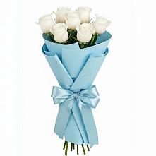 Букет 7 белых роз Проуд в Гагарине