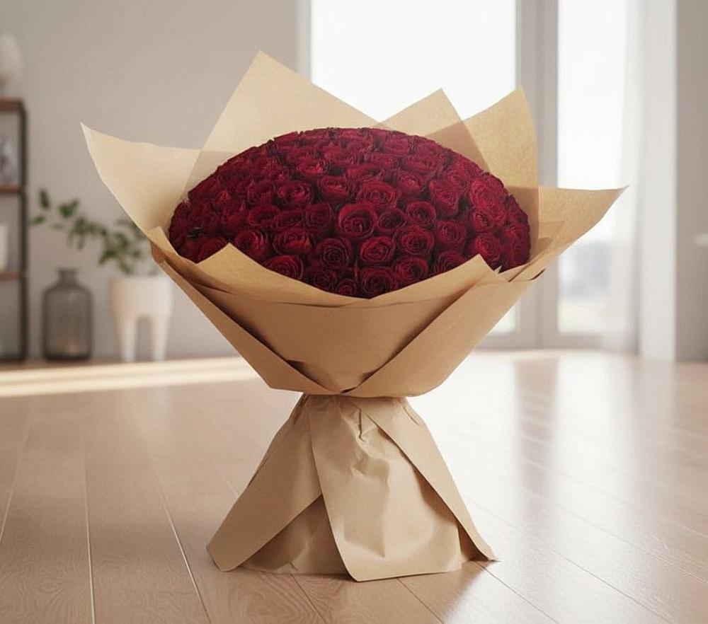 Букет 101 Красная роза в Гагарине