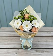 Букет цветов из:  Герберы, Розы и Хризантемы в Гагарине
