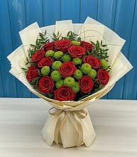 Букет цветов из:  Розы и Хризантемы в Гагарине