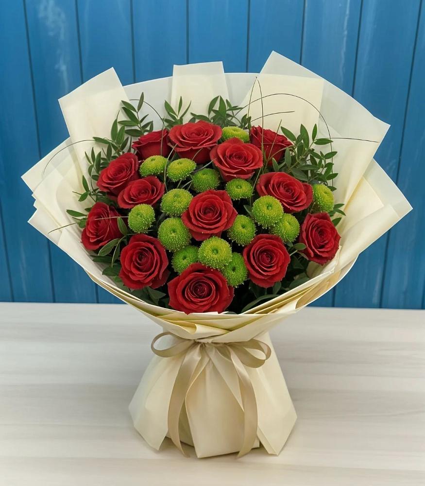 Букет цветов из: Розы и Хризантемы в Гагарине