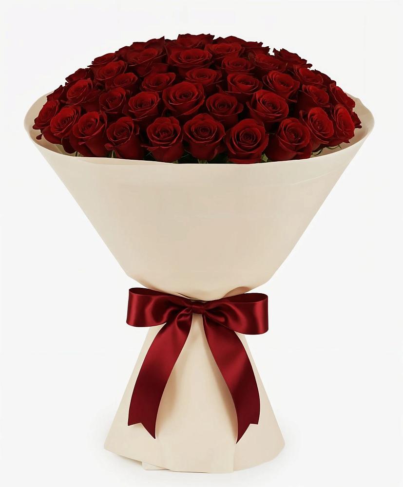 Букет 101 Бордовая роза Блэк Бакарра в Гагарине