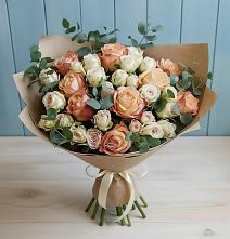 Букет цветов из:  Альстромерии и Розы #REPLACE_PRED# Гагарине